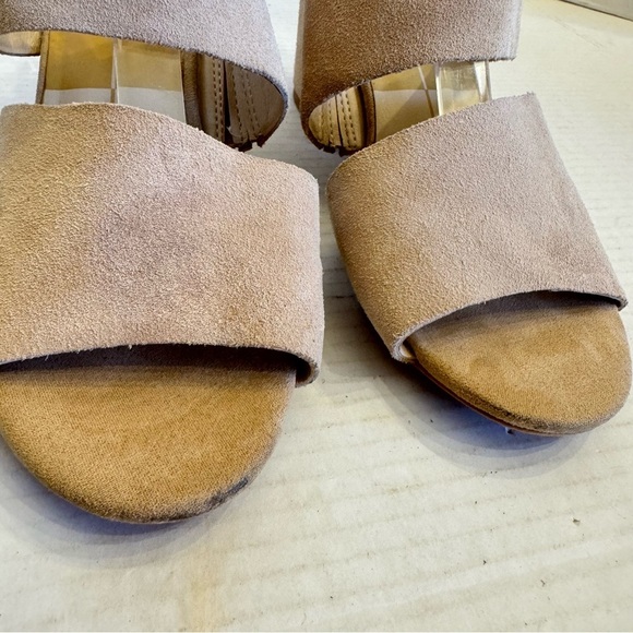 Dolce Vita Women's Jaiden Block Heel Sandals Suede Leather Tan Beige Size 7.5 - Picture 7 of 16